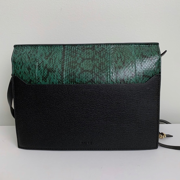 Reiss Snake Skin Leather Crossbody Bag - Picture 3 of 7